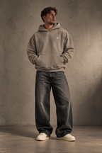Built For oversized hoodie beige, voorkant, productfoto