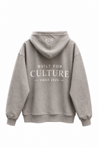 Built For oversized hoodie zand, achterkant